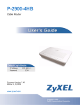ZyXEL Communications P-2900-4HB User`s guide