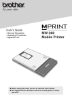 Brother MW-260 - m-PRINT B/W Direct Thermal Printer User`s guide