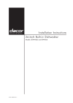 Dacor Dishwasher Product specifications