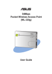 Asus 54Mbps Pocket Wireless Access Point WL-330g User guide