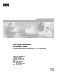 Cisco IGX 8400 Series Installation guide