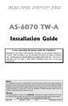 Autostart AS-6070 TW Installation guide