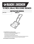 Black & Decker MM275 Instruction manual