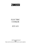 Zanussi ZCE 631 Technical data