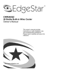 EdgeStar CWR265SZ Owner`s manual