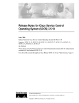 Release Notes for Cisco Service Control Operating System (SCOS