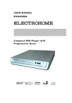 Electrohome DVD20EBL User manual
