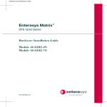 Enterasys Enterasys Gold Distributed Forwarding Engine 4G4282-49 Installation guide