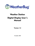 AWS WeatherBug User`s manual