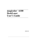 MINOLTA-QMS Magicolor 2 Desklaser User`s guide