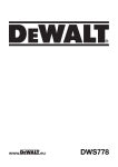 DeWalt DWS778 Technical data