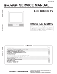 Sharp LC-13SH1U Service manual