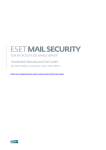 ESET MAIL SECURITY 4 - V4.2 FOR MICROSOFT EXCHANGE SERVER Installation manual