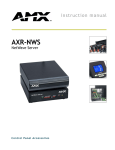 AMX NetWave Server AXR-NWS Instruction manual