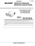 Sharp XV-Z1A Service manual