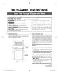 Frigidaire Fgbm185kf Installation Instructions
