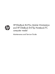 HP EliteBook 8470w Specifications