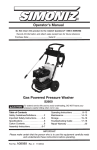 Briggs & Stratton Simoniz S2600 Operator`s manual