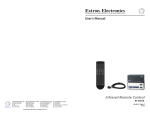 Extron electronics IR 102 User`s manual