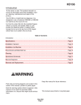 Scotsman HD156 Product manual