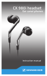 Sennheiser CX 980 Instruction manual