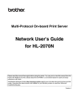 Brother HL-2070N User`s guide