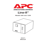 APC Line-R 600 User`s manual