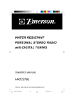 Emerson HR2227BL Owner`s manual