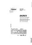 Clarion DXZ925 Owner`s manual