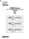 QSC DCM 30 User manual
