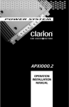 Clarion APX1000.2 Specifications