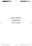 Acer AL2671W User`s guide