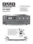 Better Music Builder DX-222 Owner`s manual