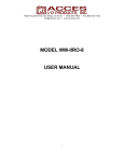 Acces WM-IIRO-8 User manual