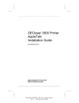 Digital Equipment Corporation DEClaser 3500 Installation guide