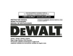 DeWalt DW441 Instruction manual