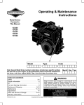 Briggs & Stratton 134200 Operating instructions
