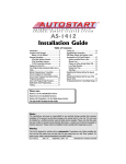 Autostart AS-1412 Installation guide