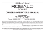Robalo 247 Owner`s manual