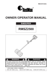 Zenoah Sweeper RMSZ2500 Specifications