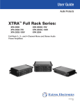 Extron electronics XTRA FULL RACK XPA 2004 User guide