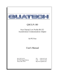 Quatech QSCLP-300 User`s manual