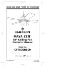 Emerson MAYA ZEN CF750ORB00 Owner`s manual