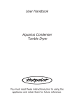 User Handbook Aquarius Condenser Tumble Dryer