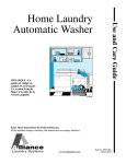Alliance Laundry Systems D310IE3B Installation manual
