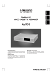 ADEMCO AVR30 Instruction manual