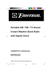 Emerson RP6250 Owner`s manual