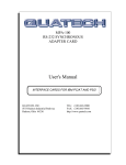 Quatech MPA-100 User`s manual