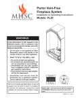 MHSC PARLOR VENT-FREE PL20 Operating instructions