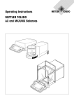 Mettler Toledo AX Operating instructions